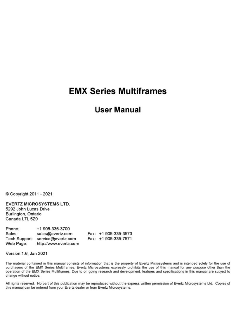 evertz EMX Series User manual