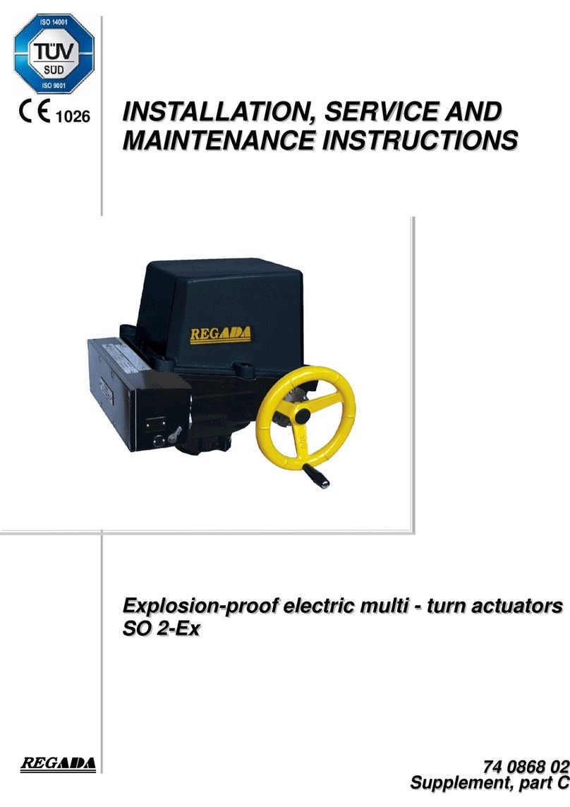 Regada SO 2-Ex Installation, service and maintenance instructions Regada SO 2-Ex Installation, service and maintenance instructions