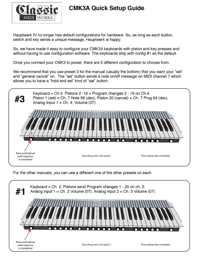 Classic CMK3A User manual