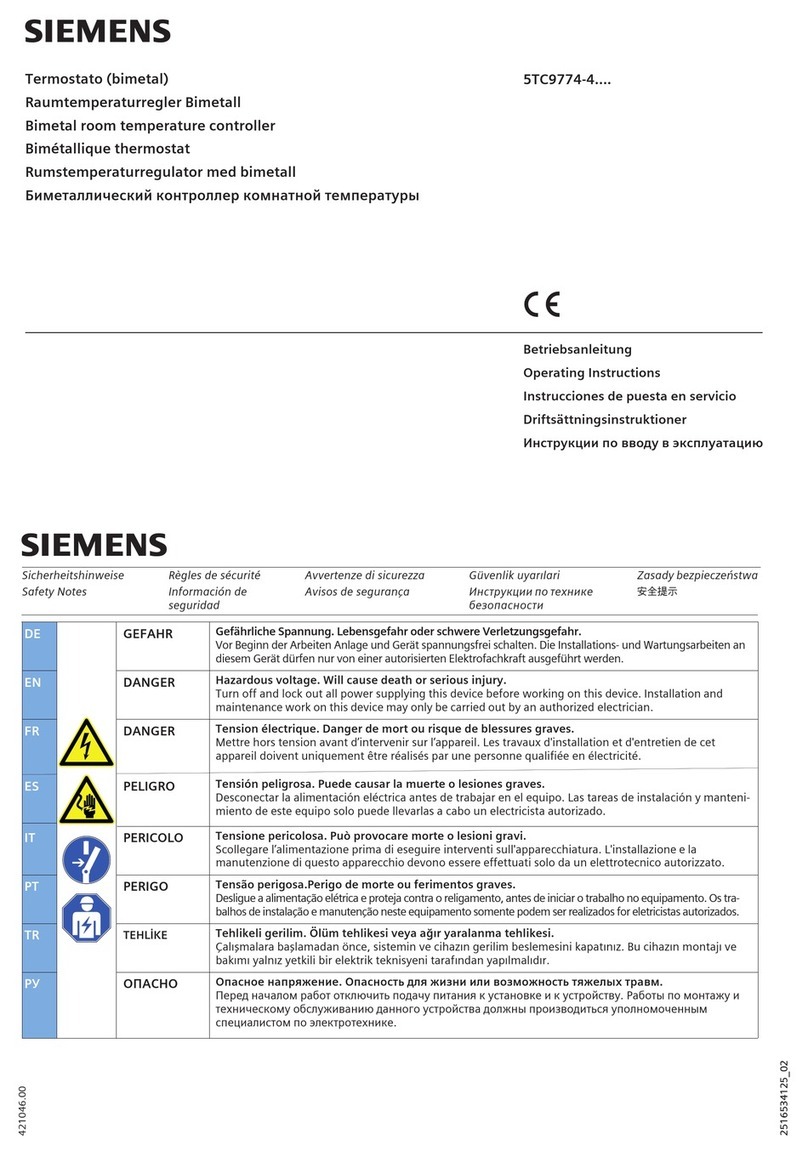 Siemens 5TC9774-4 Series User manual Siemens 5TC9774-4 Series User manual