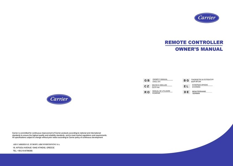 Carrier RG10B2/BGEF User manual