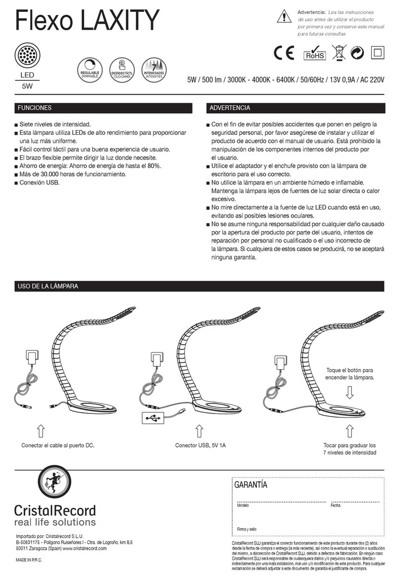CristalRecord LAXITY User manual