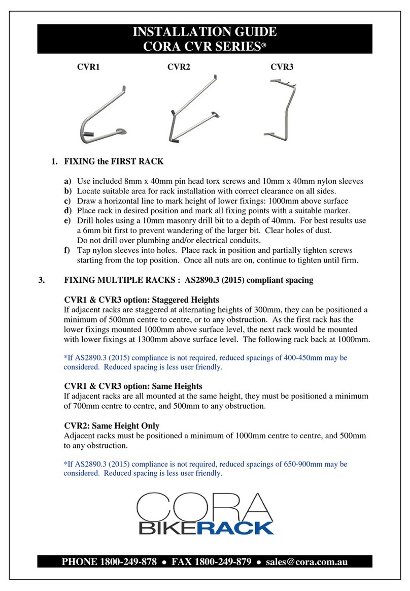 Cora Bike Rack CVR Series installation guide