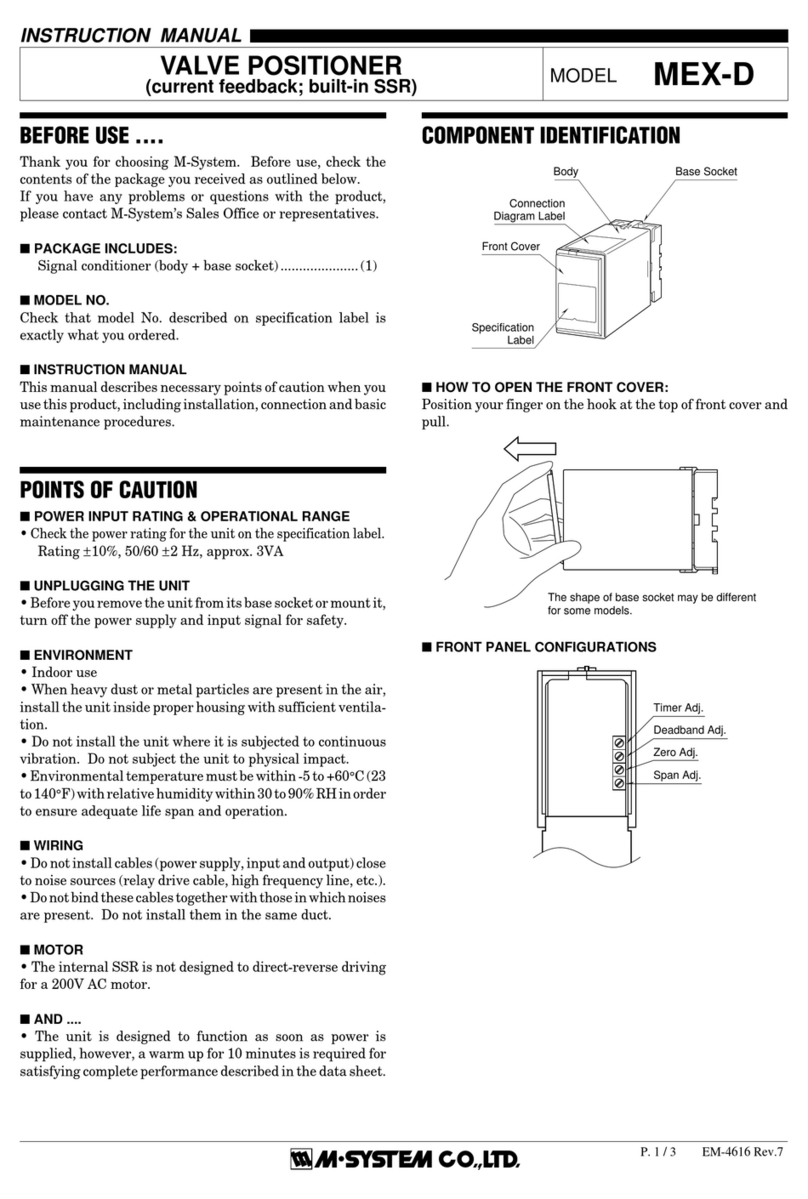 M-system MEX-D instruction manual