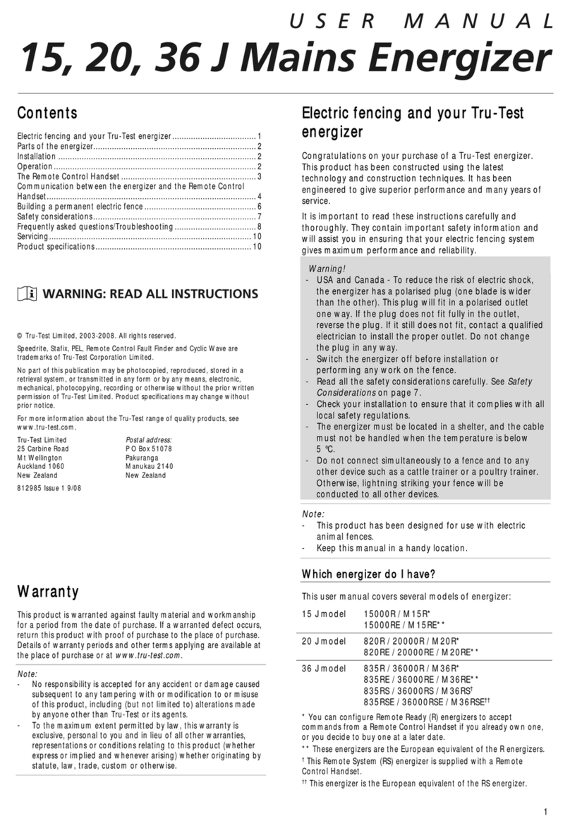 Tru-Test 15 J R user manual
