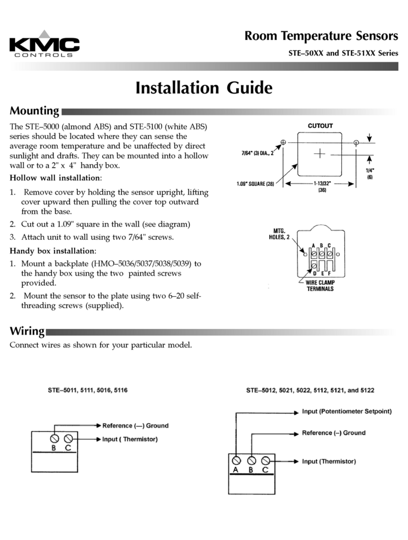 KMC Controls STE-5000 Series User manual