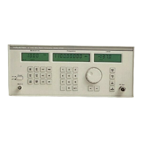 Wavetek 2500 operating manual