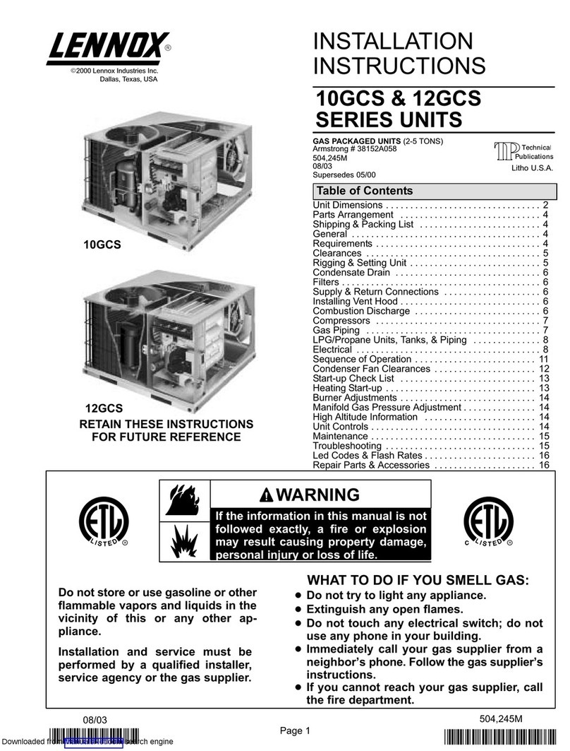 Lennox 10GCS Series User manual