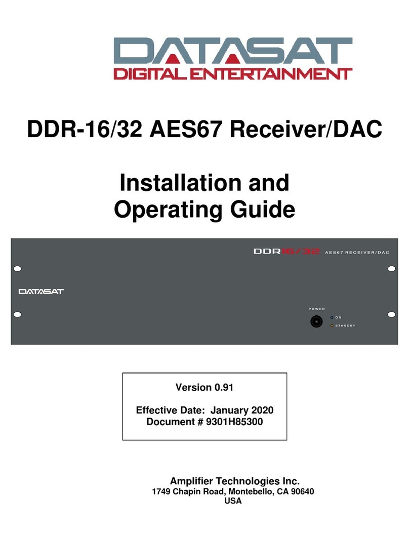 Datasat DDR-16 AES67 Installation and operating guide