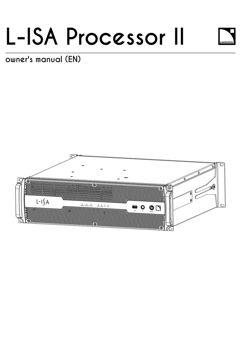 L-Acoustics L-ISA Processor II owner's manual
