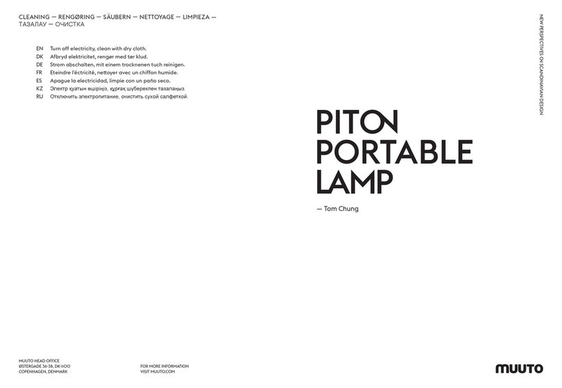 muuto PITON PORTABLE LAMP quick start guide