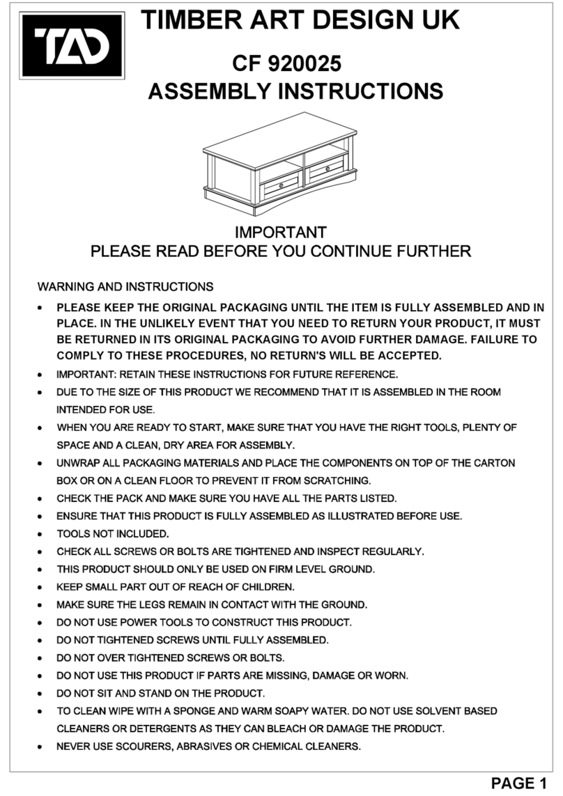 TIMBER ART DESIGN CF 920025 User manual TIMBER ART DESIGN CF 920025 User manual