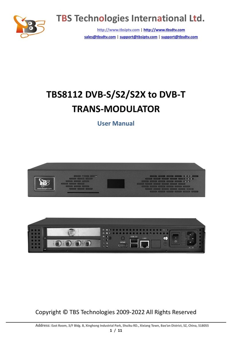 TBS technologies TBS8112 user manual