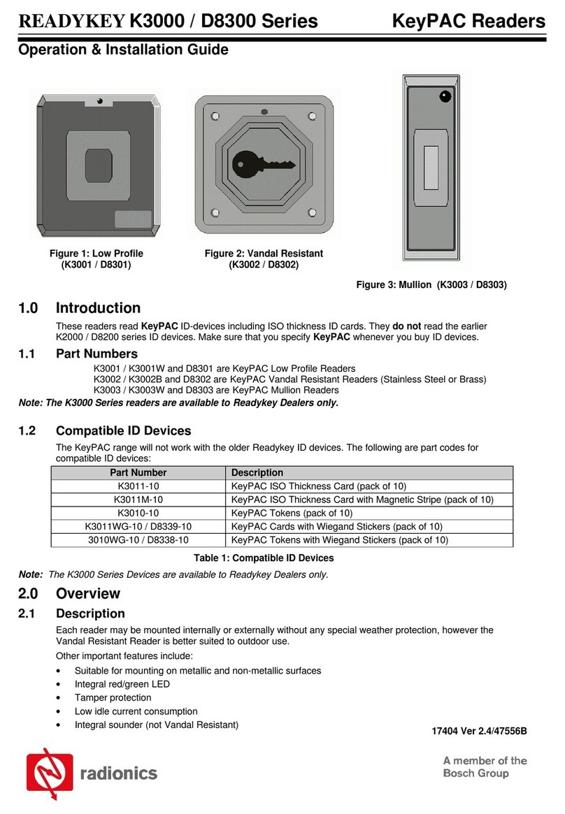 Detection Systems Radionics K3000 Series Operations & installation guide Detection Systems Radionics K3000 Series Operations & installation guide