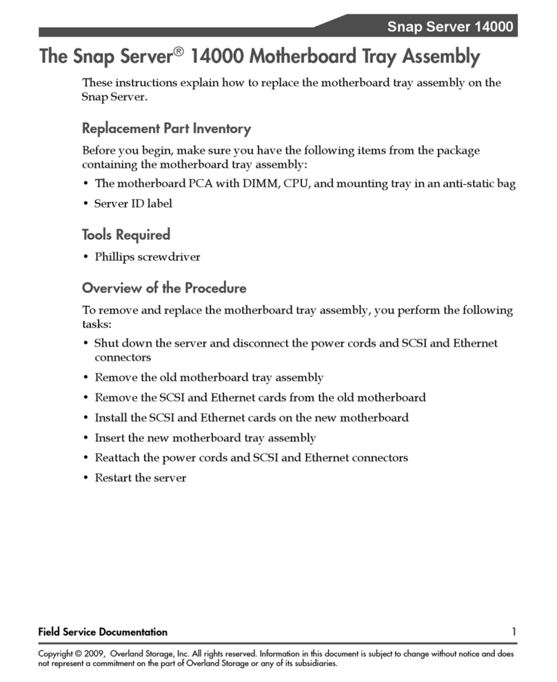 Overland Storage Snap Server 14000 User manual