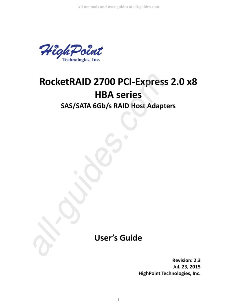 HighPoint HighPoint RocketRAID 2700 Series user guide