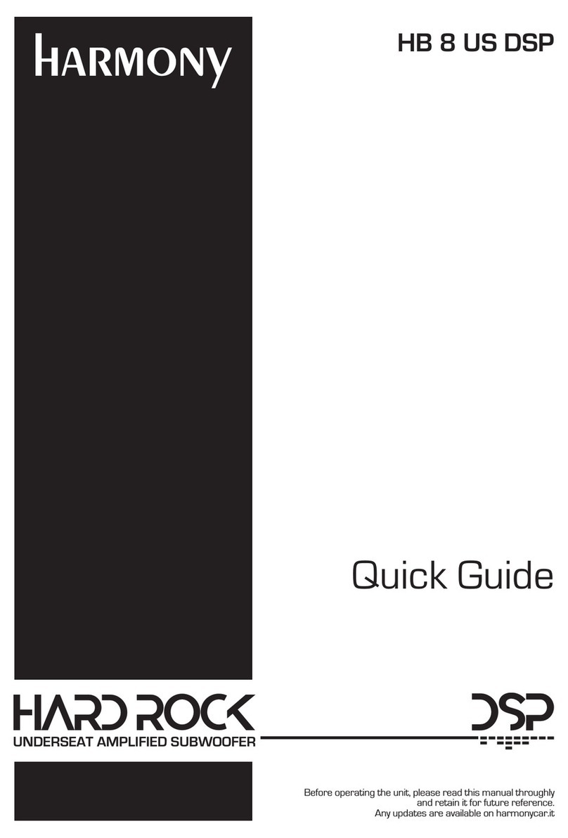 Harmony HARD ROCK HB 8 US DSP quick guide