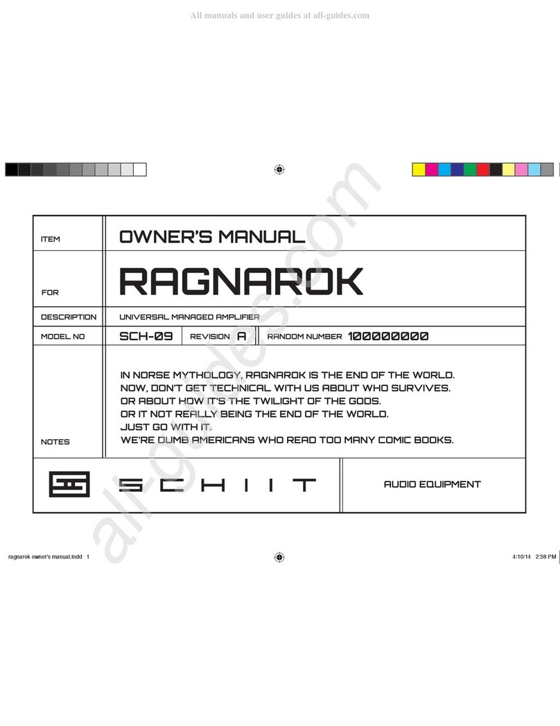 Schiit RAGNAROK SCH-09 owner's manual