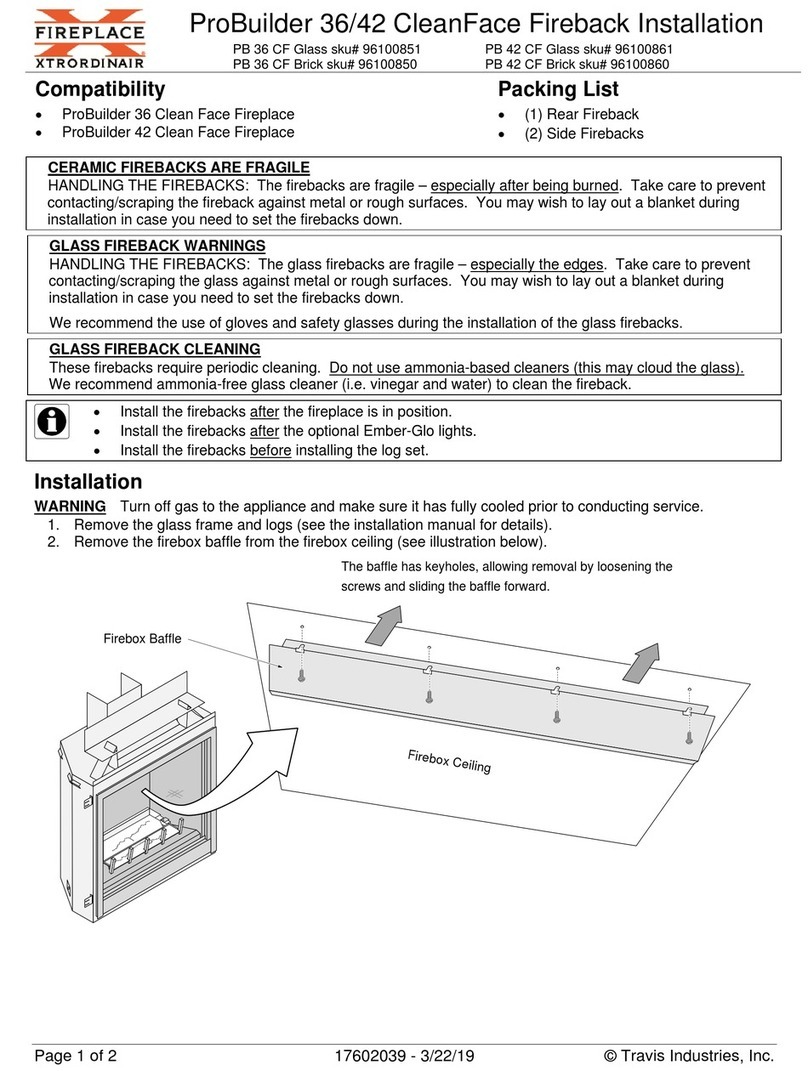 FireplaceXtrordinair ProBuilder 36 CleanFace Installation
