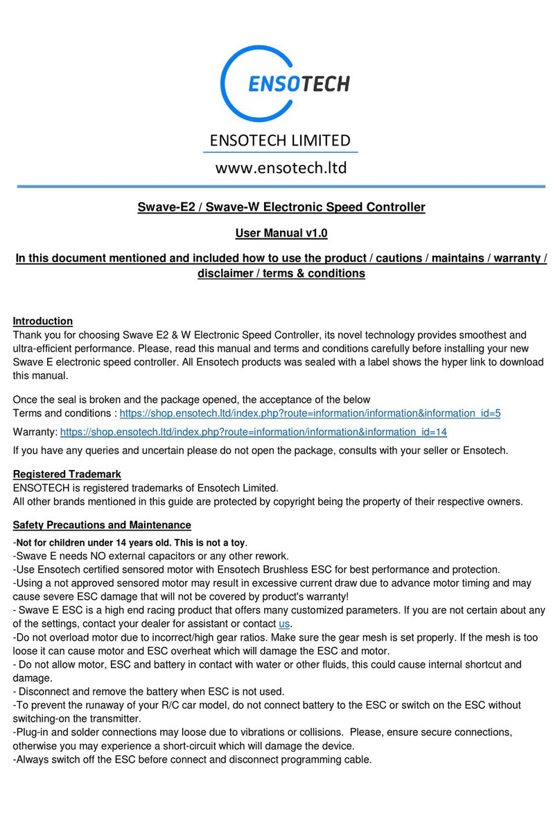ENSOTECH SWAVE-E2 User manual