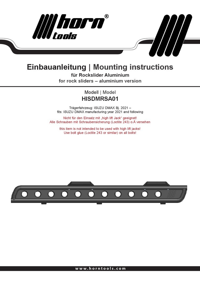Horn Tools HISDMRSA01 Mounting instructions