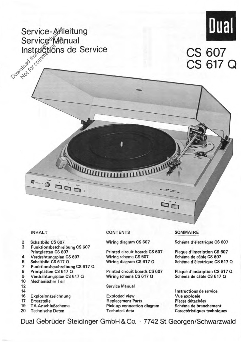 Dual CS 607 User manual