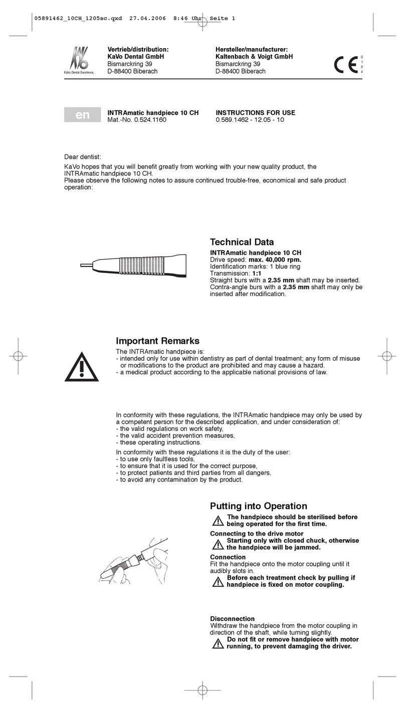 KaVo INTRAmatic 10 CH User manual