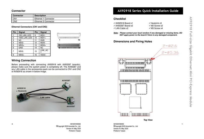AXIOMTEK AX92918 Series User manual