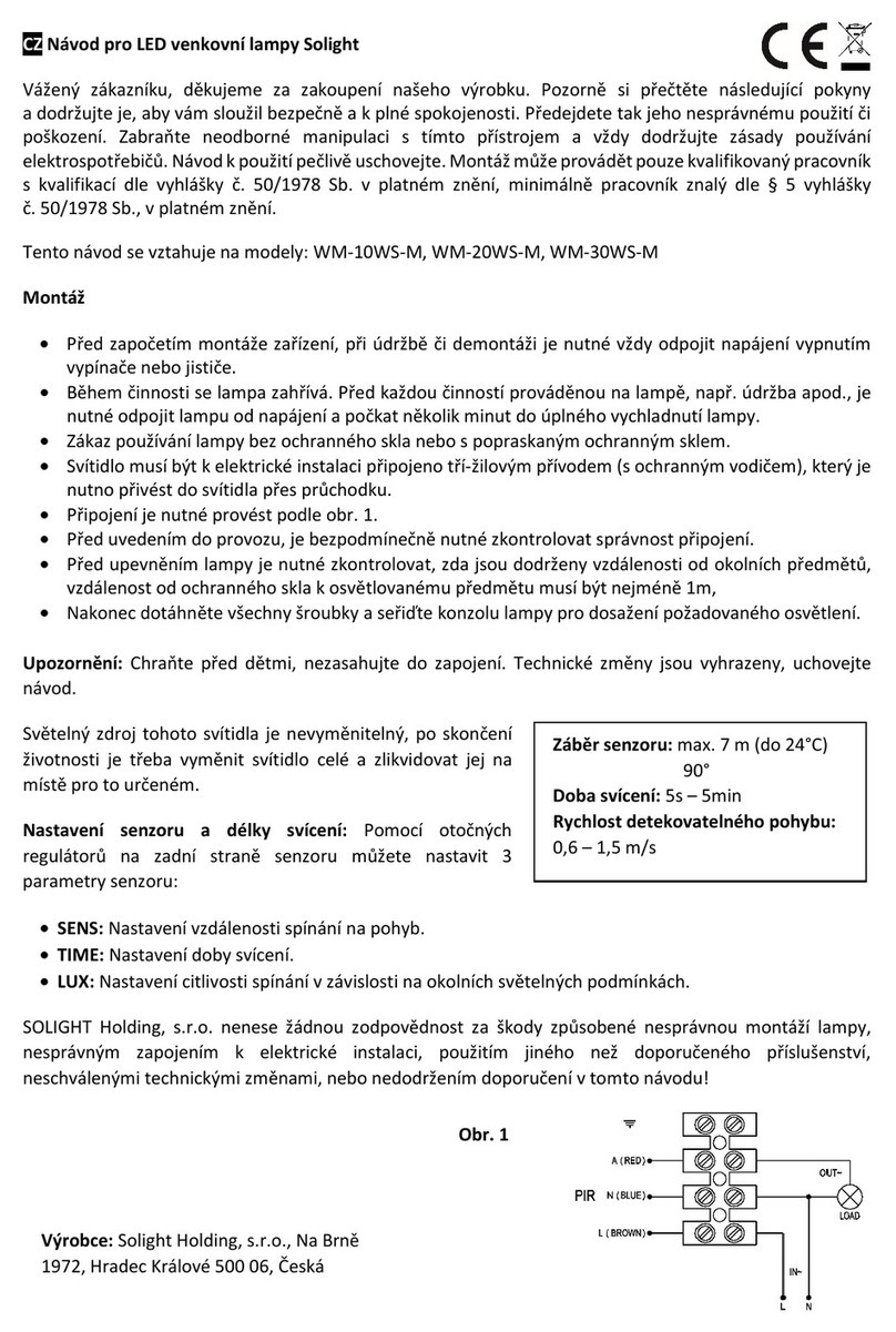 Solight WM-10WS-M user manual