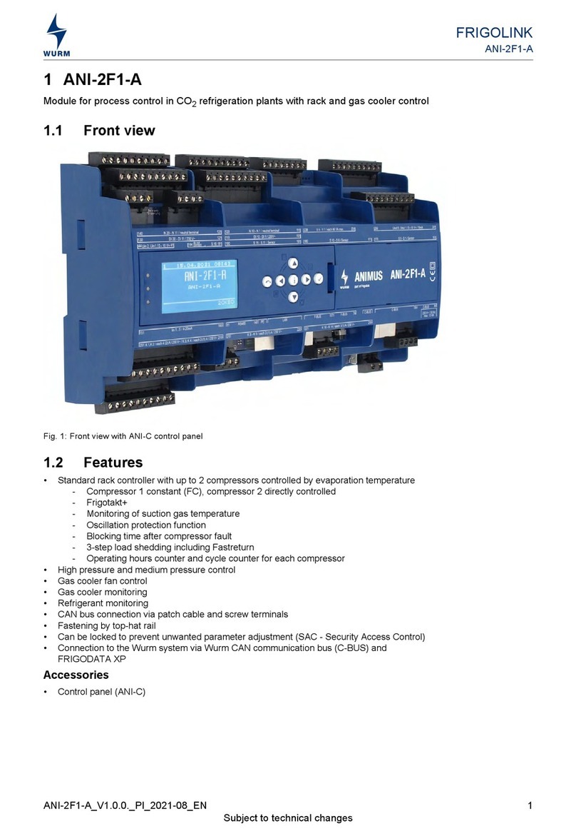 WURM FRIGOLINK ANI-2F1-A User manual