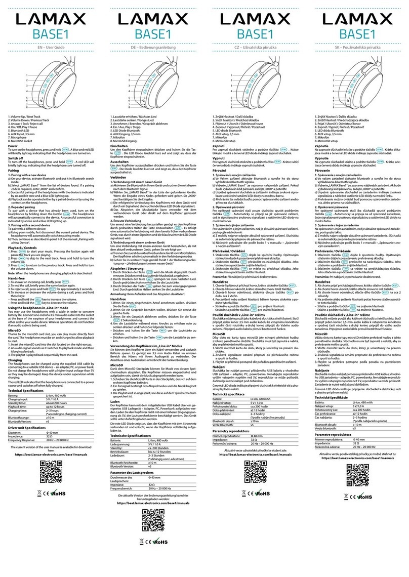 LAMAX BASE1 User manual