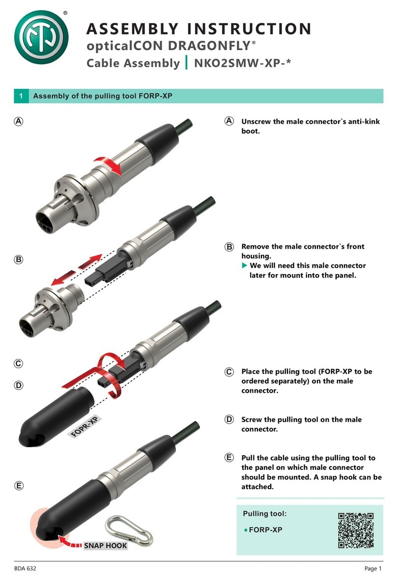 NEUTRIK opticalCON DRAGONFLY NKO2SMW-XP Series Assembly instruction