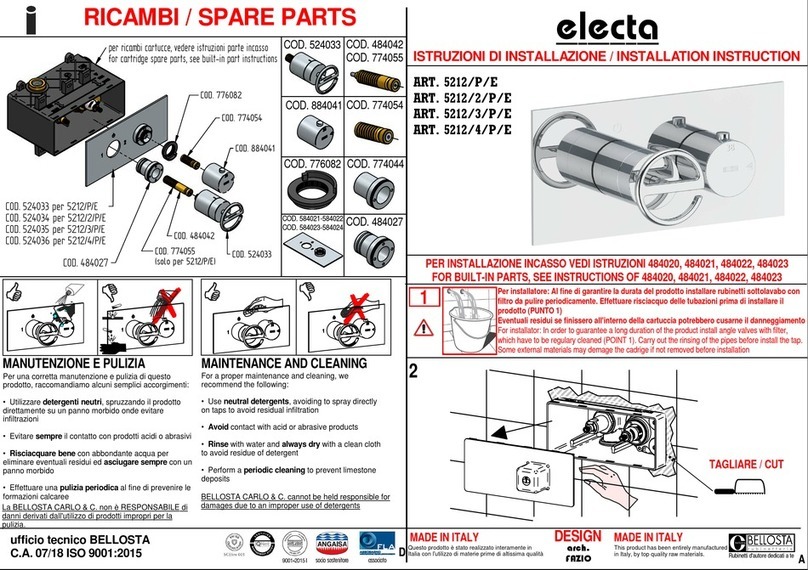 Electra 5212/P/E Installation instruction