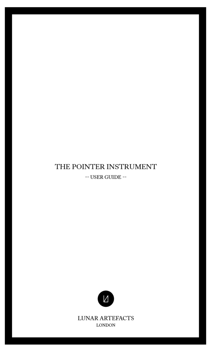Lunar Artefacts Pointer Instruments Classic User manual