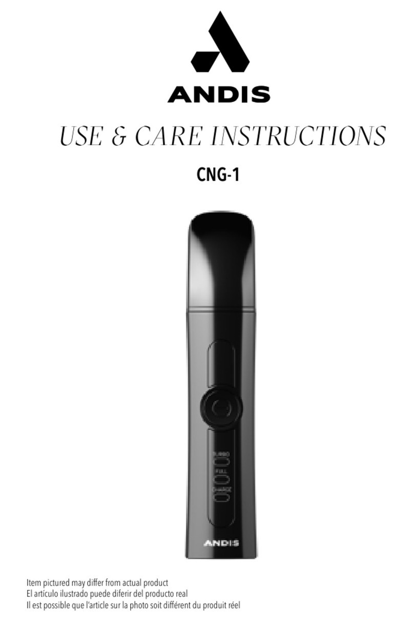 Andis CNG-1 Use & care instructions
