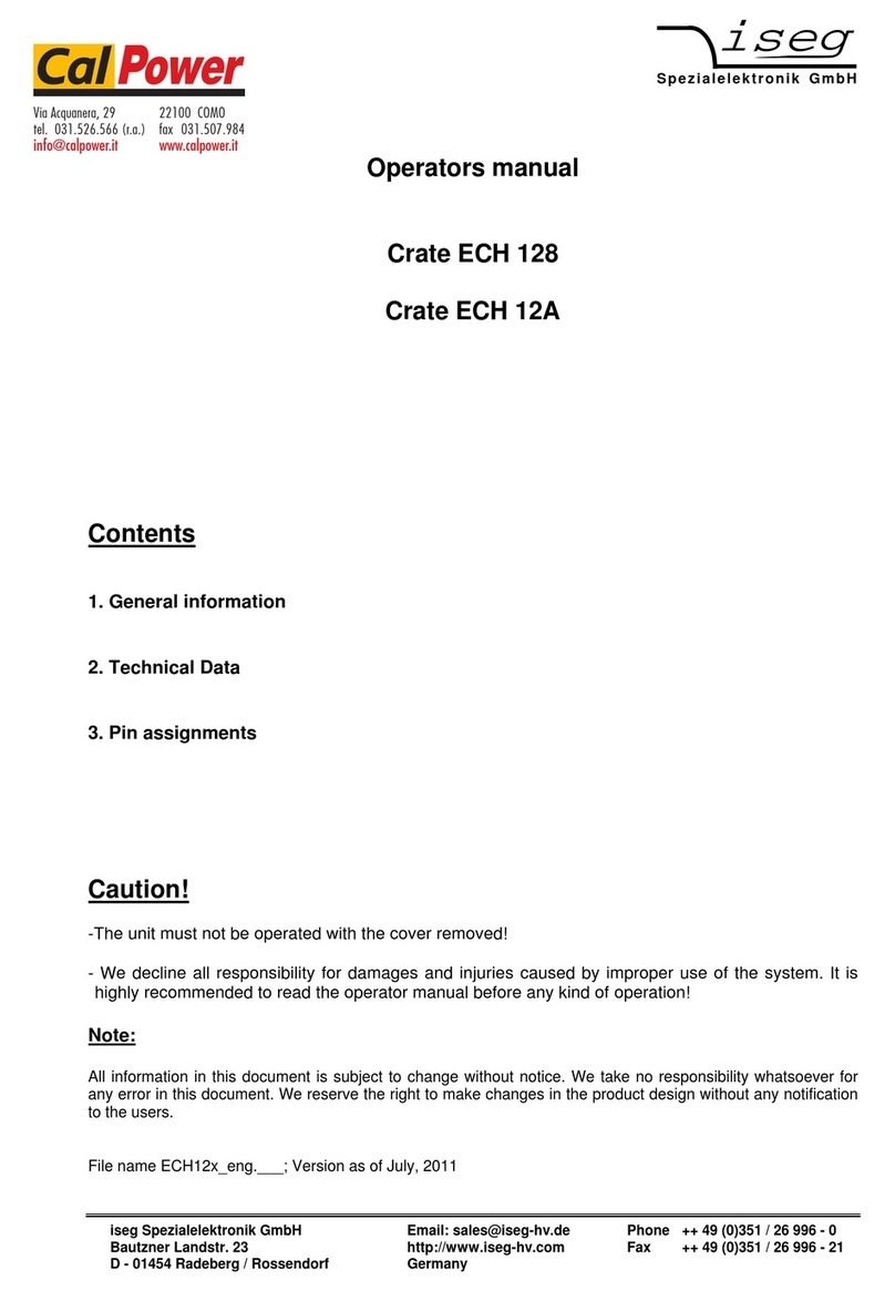 iseg ECH 128 Operator's manual