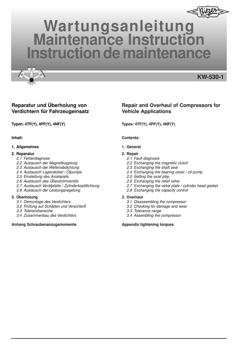 Bitzer 4TF Operating and maintenance instructions