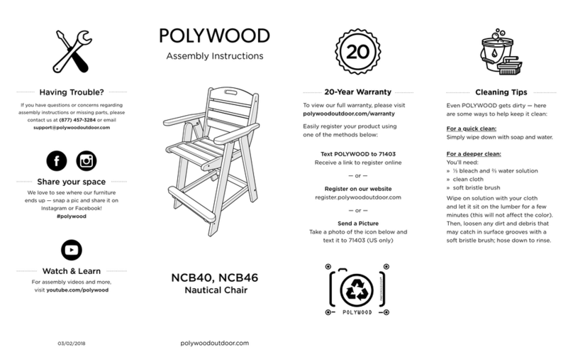 Polywood NCB40 User manual Polywood NCB40 User manual