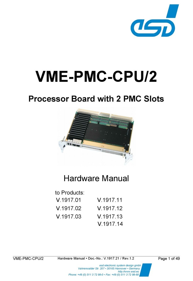 ESD VME-PMC-CPU/2 User manual