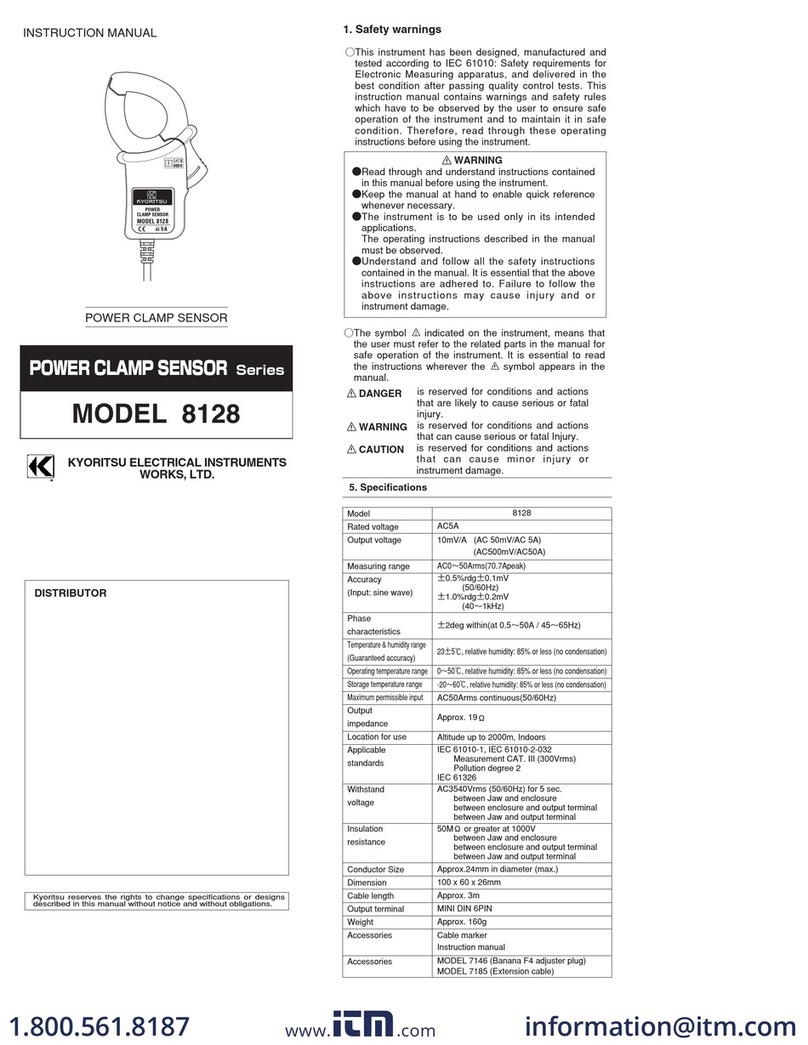 KYORITSU 8128 instruction manual