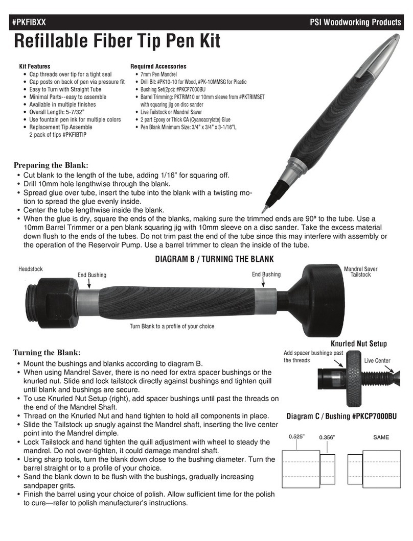 PSI Woodworking Products PKFIBXX instructions PSI Woodworking Products PKFIBXX instructions