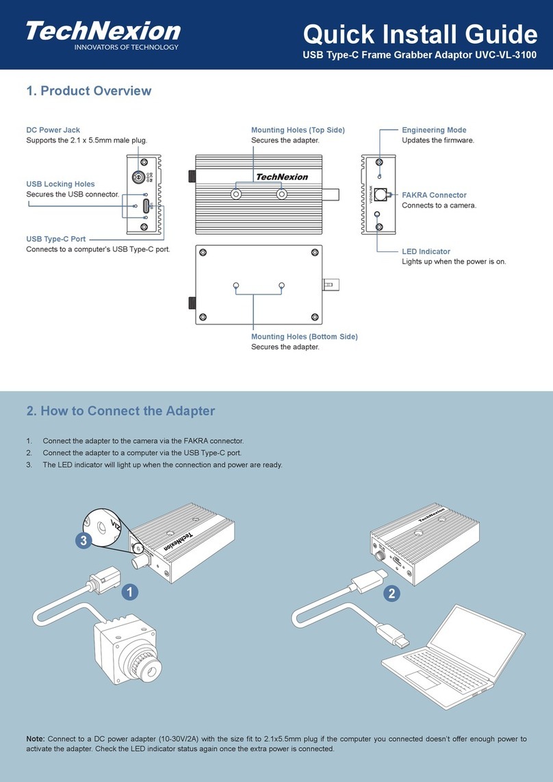 TechNexion UVC-VL-3100 Quick install guide