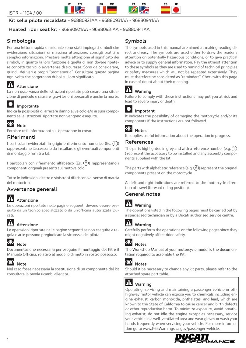 DUCATI Performance 96880921AA User manual