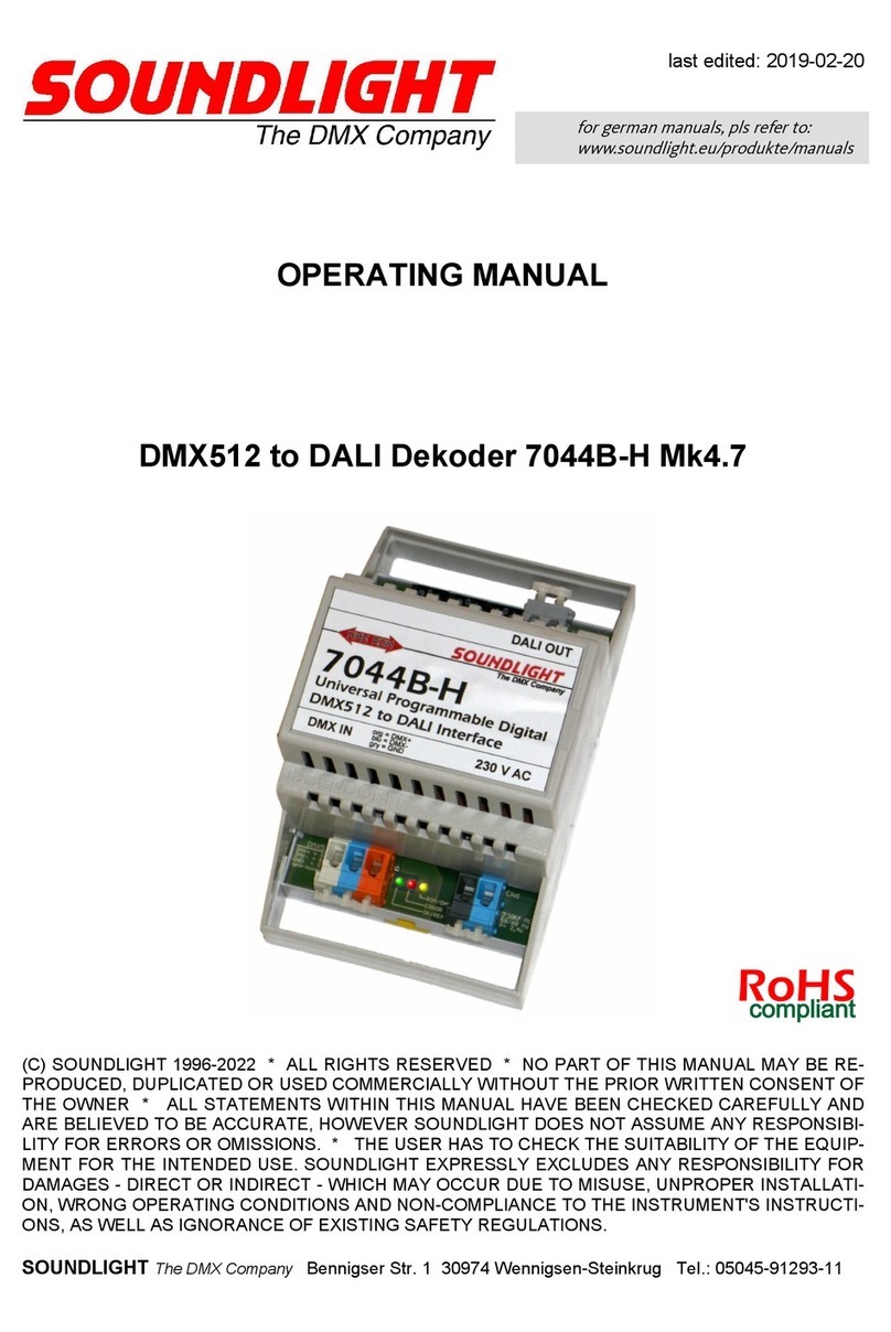 DMX soundlight 7044B-H operating manual