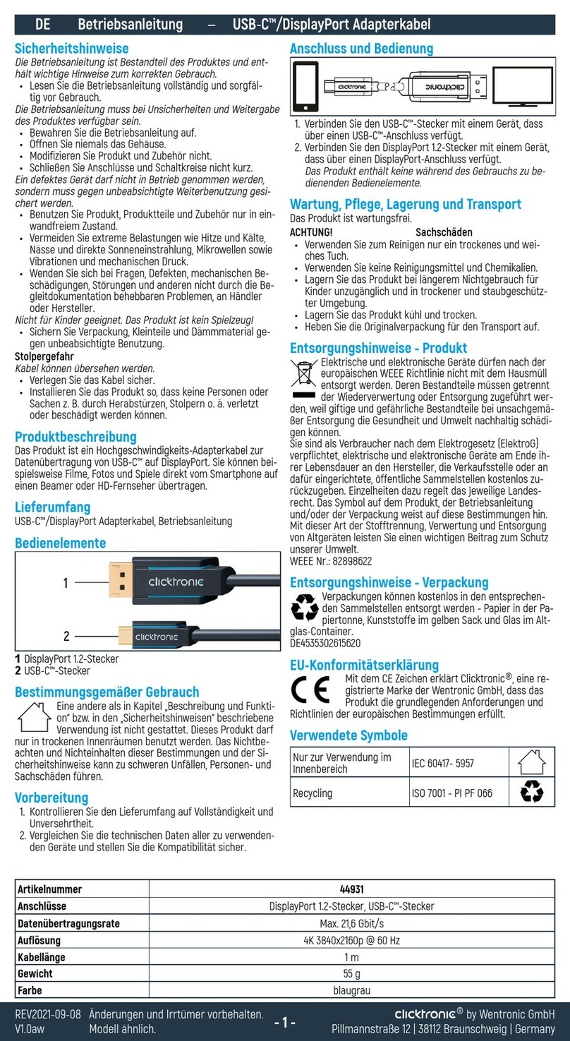 Wentronic clicktronic 44931 user manual