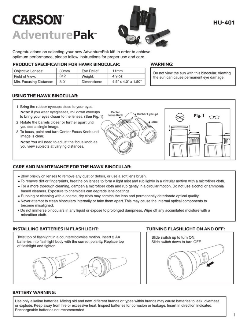 Carson AdventurePak HU-401 quick start guide