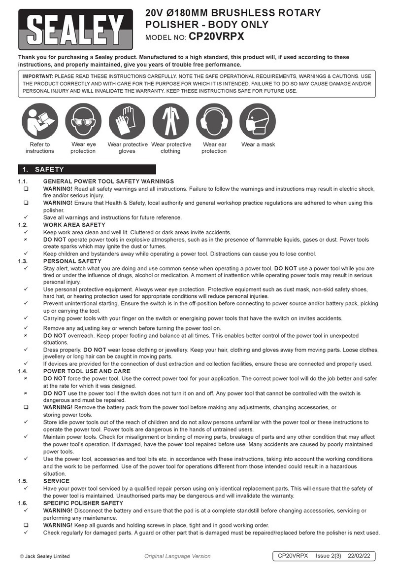 Sealey CP20VRPX User manual