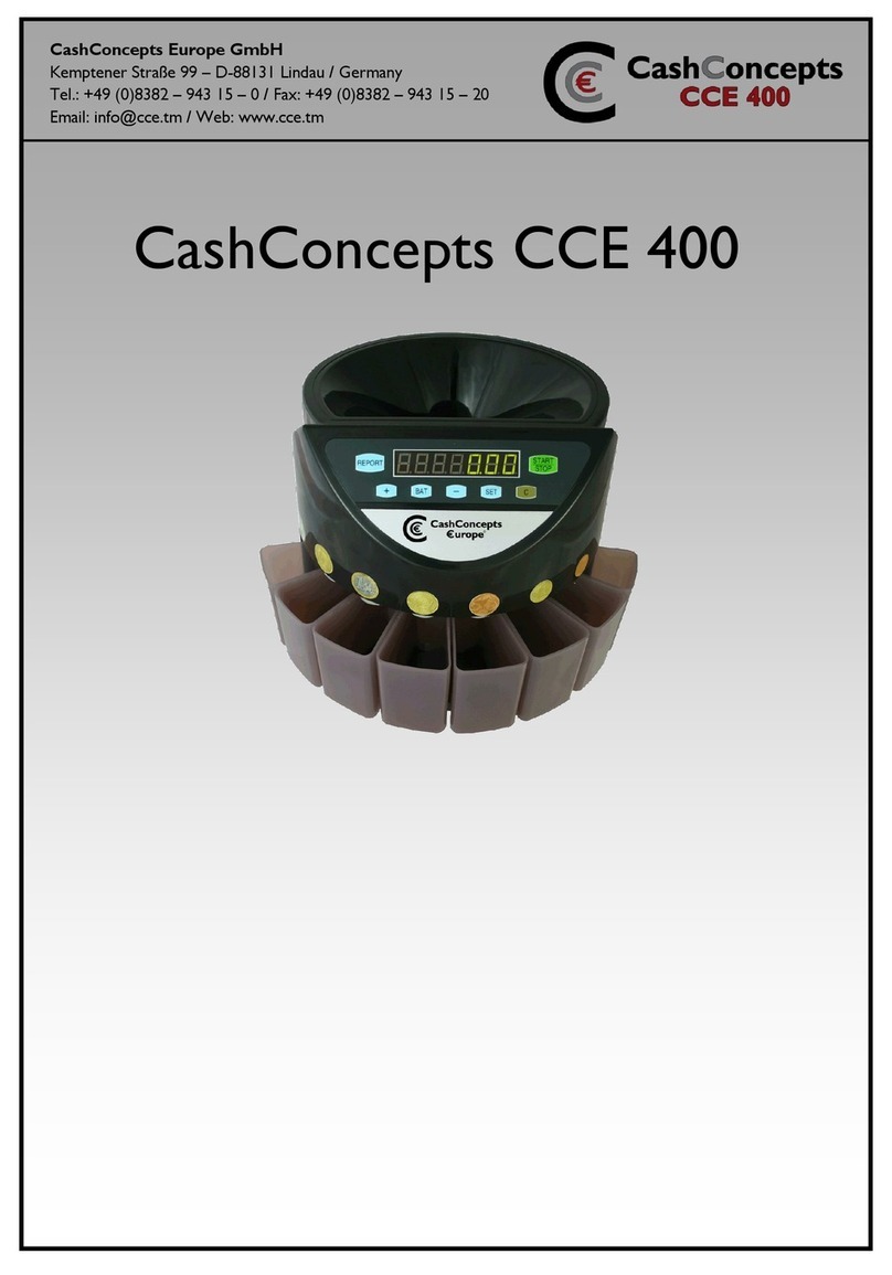 CashConcepts CCE 400 User manual