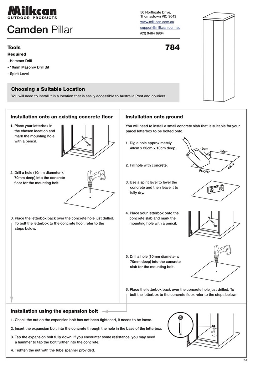 Milkcan Camden 784 User manual