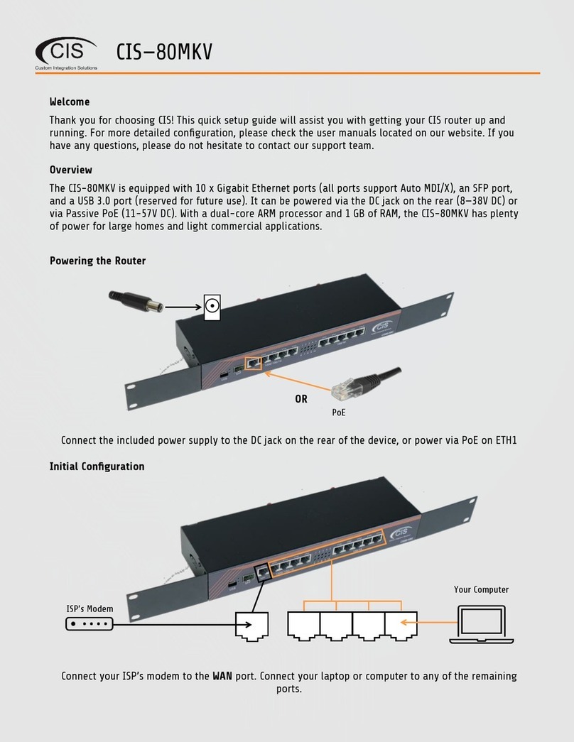 CIS CIS-80MKV quick guide